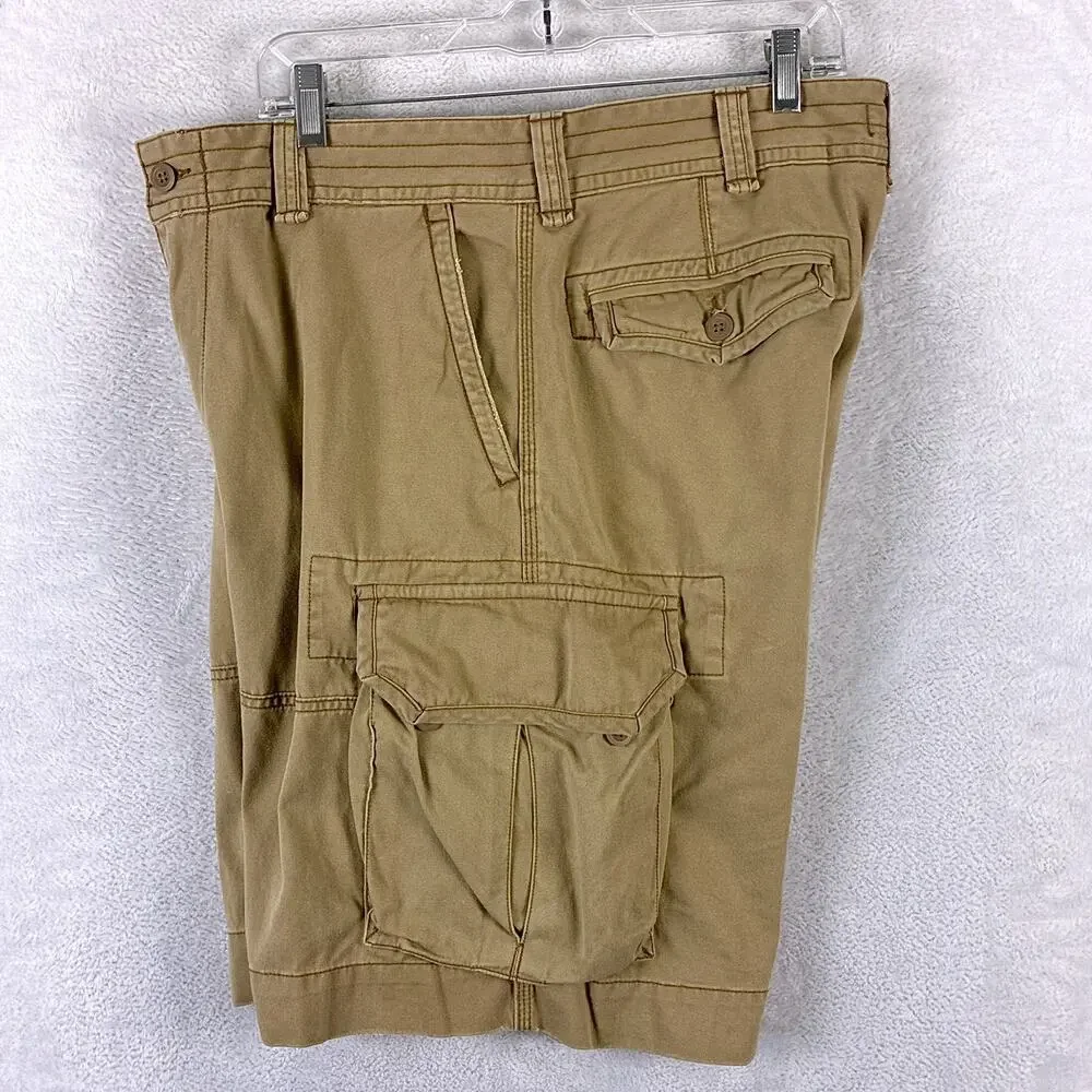 Polo Ralph Lauren Cargo Shorts Men 35 (36) Brown Baggy Preppy Military Y2K